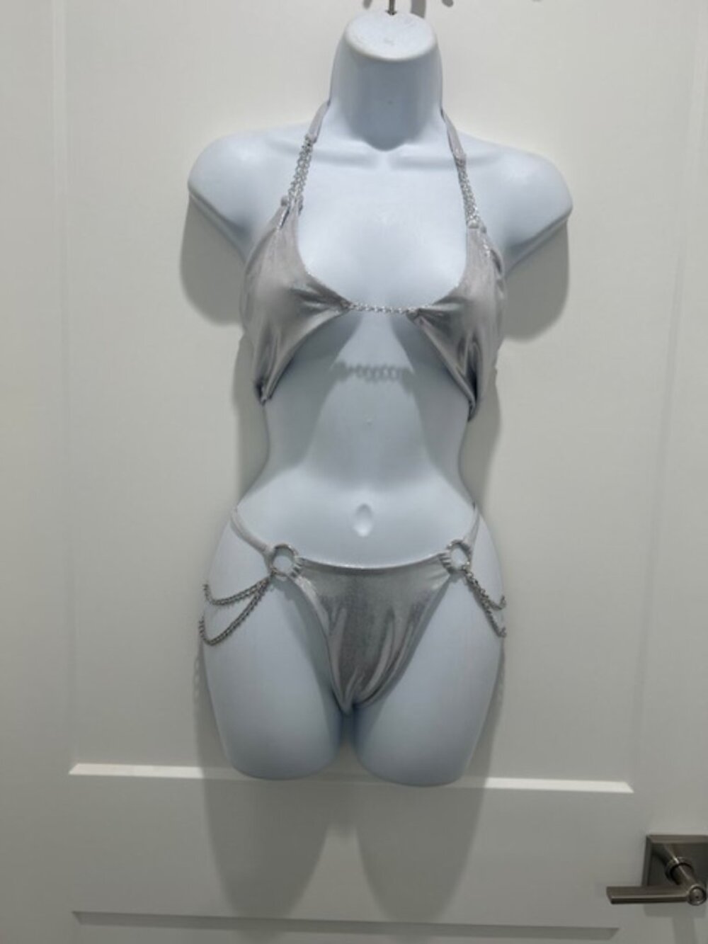 Festival bikini set metallic silver